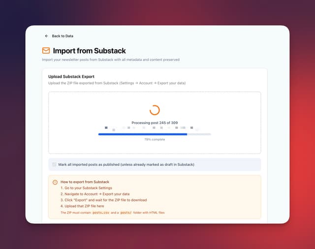 Substack Import