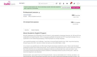 Tips khi chọn giáo viên trên italki