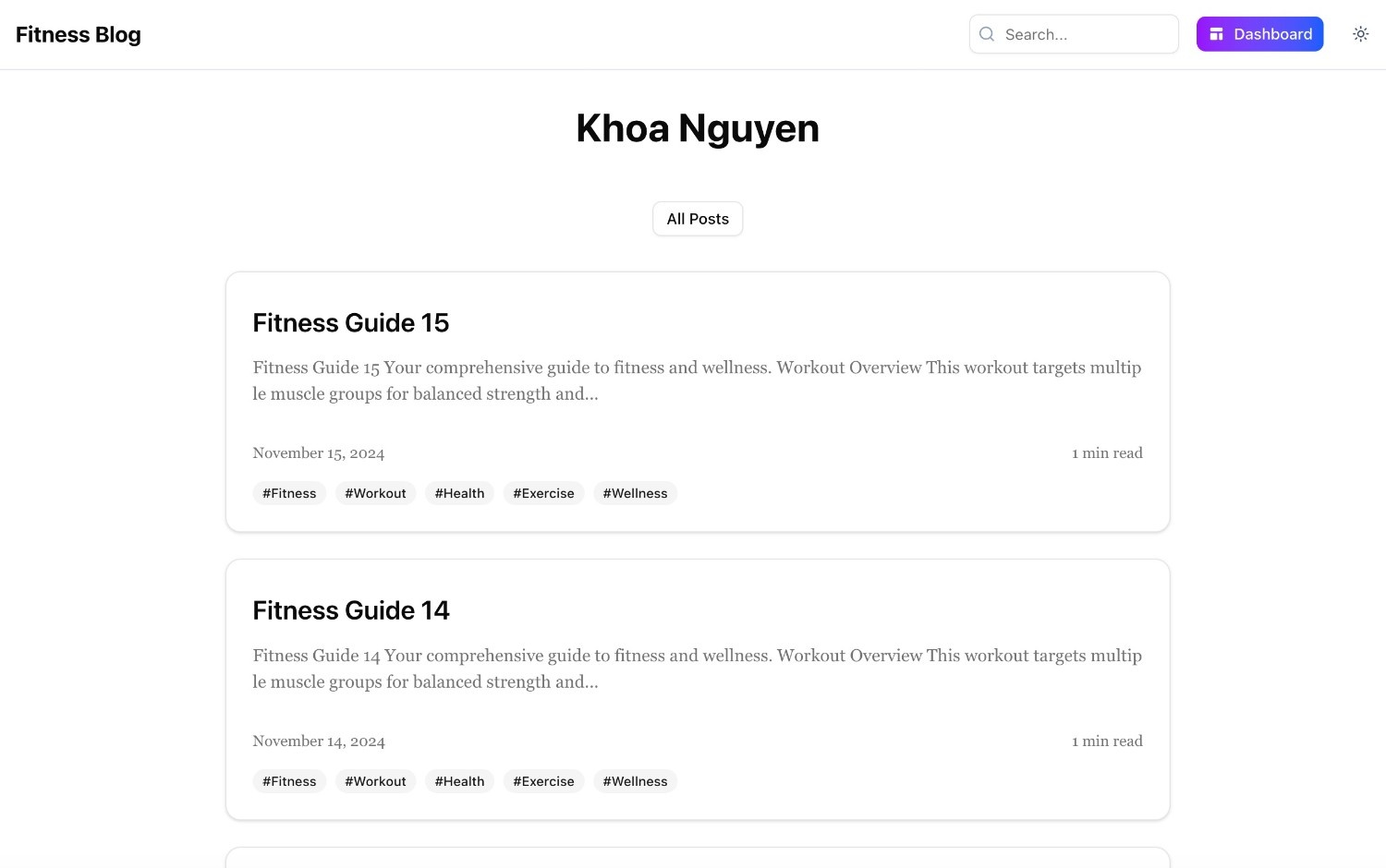 Fitness Blog - Health and wellness content